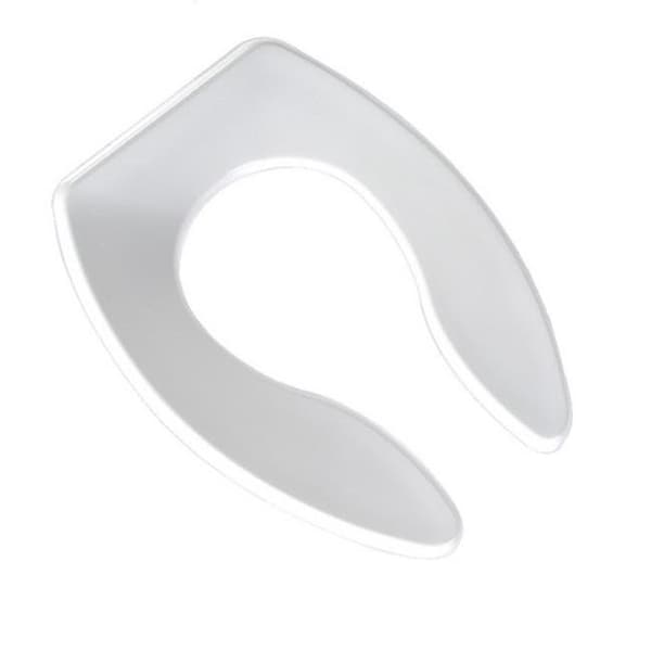 Plumbing Technologies Plumbing Technologies 4F1E4C-00 Extra Heavy Duty Commercial Quality Elongated Toilet Seat with Stainless Steel Hinges Post; White 4F1E4C-00 - main